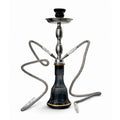 18" Dual Hose Hookah Set Black