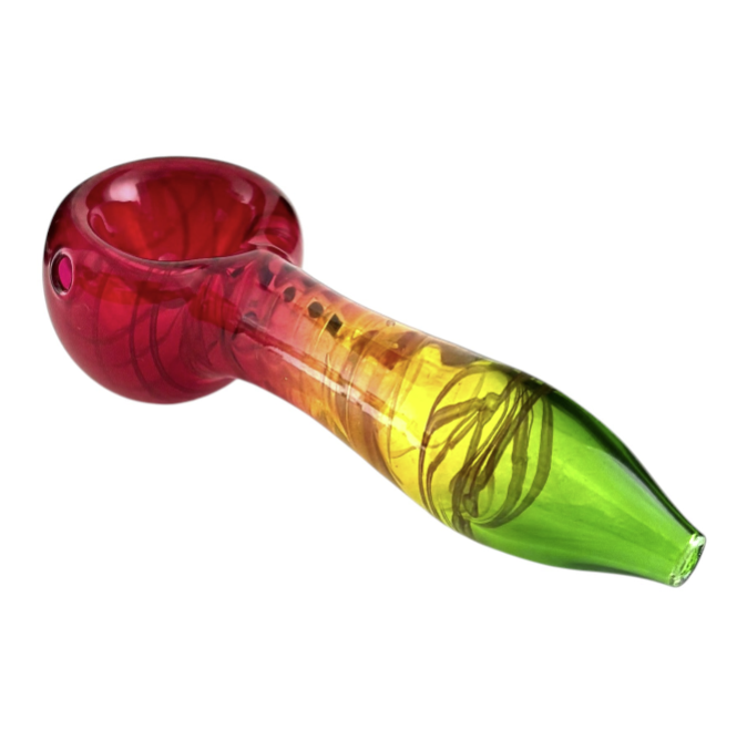 3" Rasta Glass Pipe-2CT