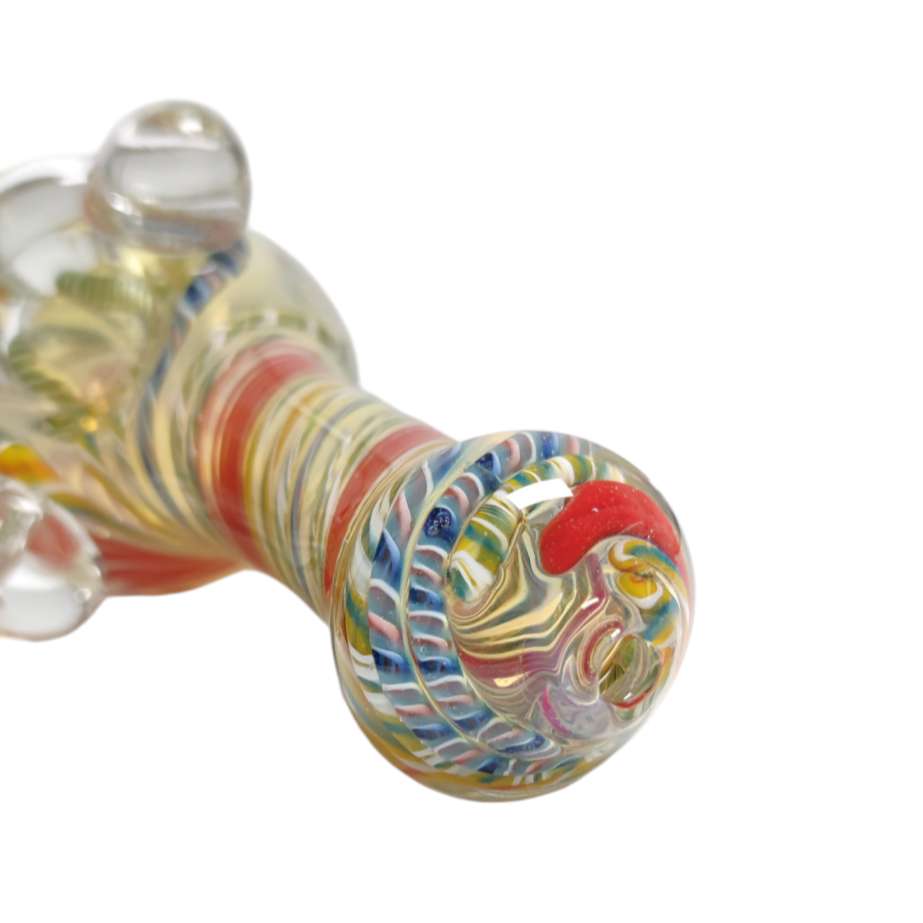 5" Heavy-Duty Glass Hand Pipe – Assorted Colors-2CT