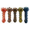 5" Heavy-Duty Glass Hand Pipe – Assorted Colors-2CT
