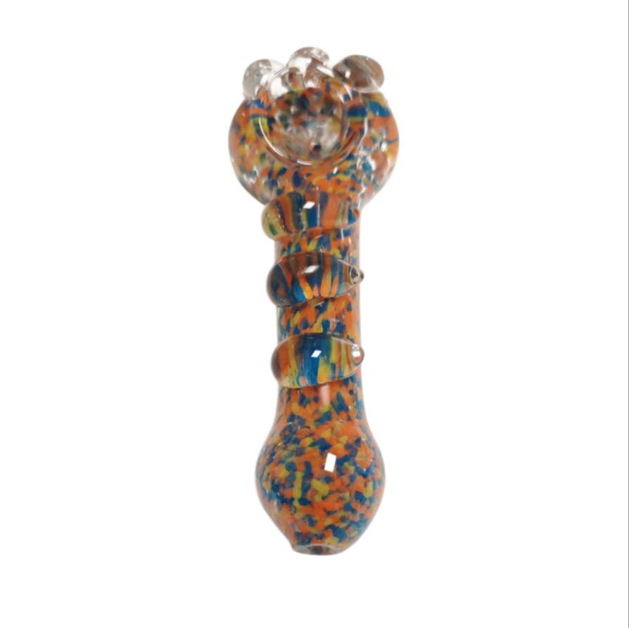 5" Heavy-Duty Glass Hand Pipe – Assorted Colors-2CT