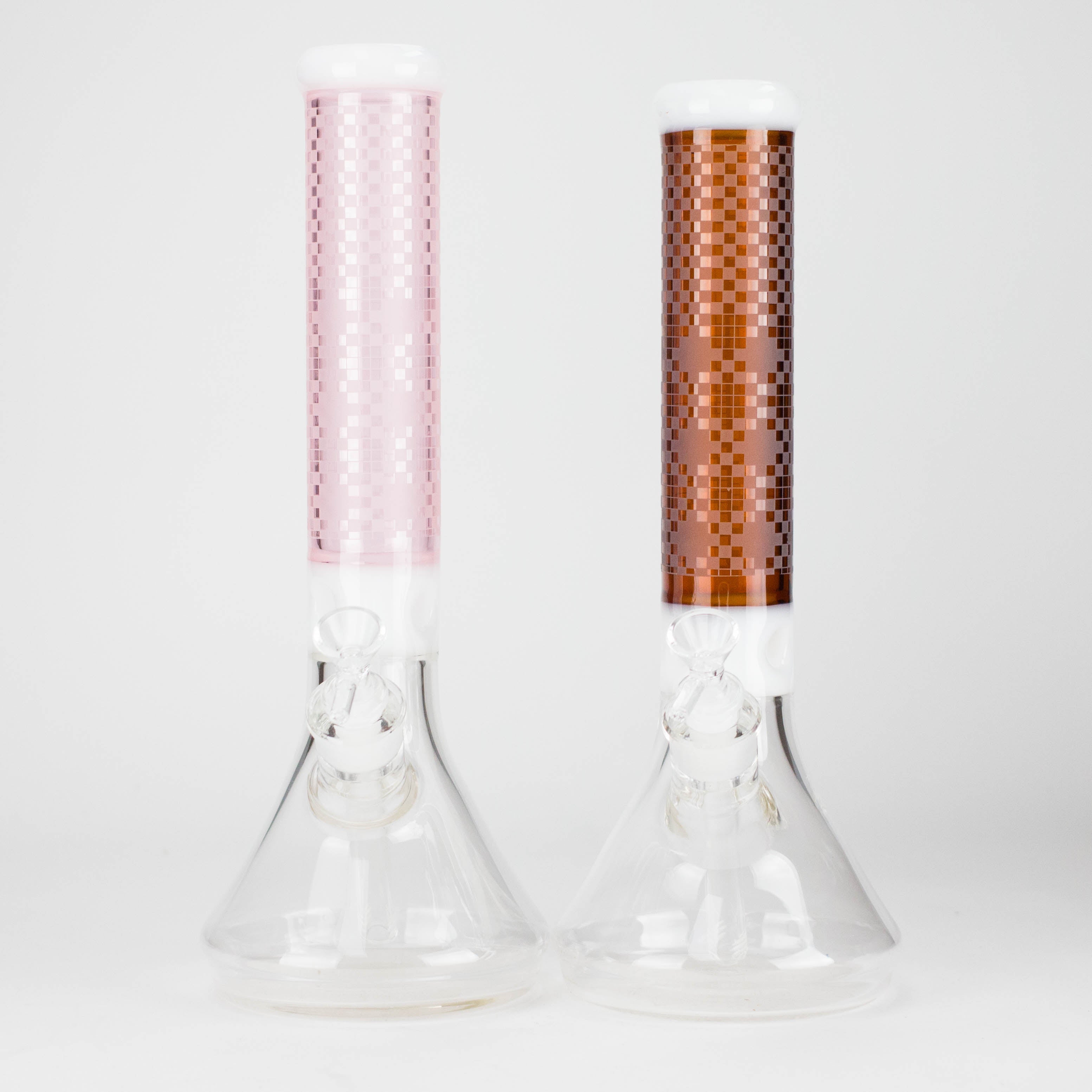 14" Glass Bong with Mosaic Art Design - 7mm Thick