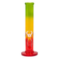 10" Rasta Colored Cylindrical Medium Glass Bong