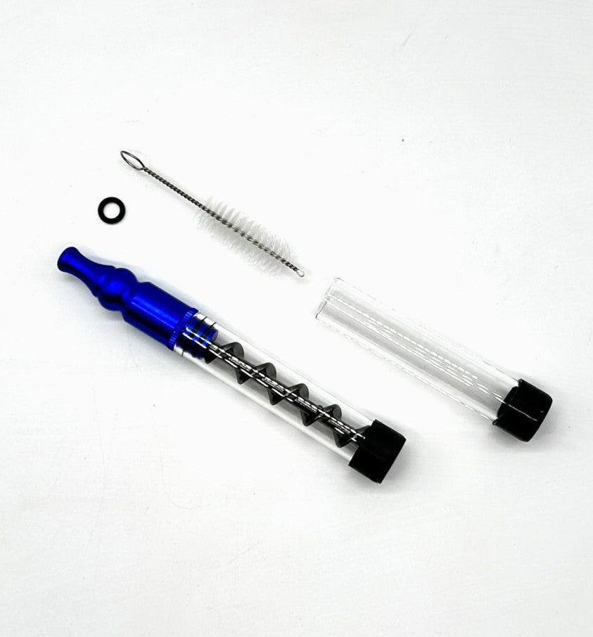 Metal Twisty Glass Blunt - Pen pipes Dab Rigs One Hitter 3 in 1