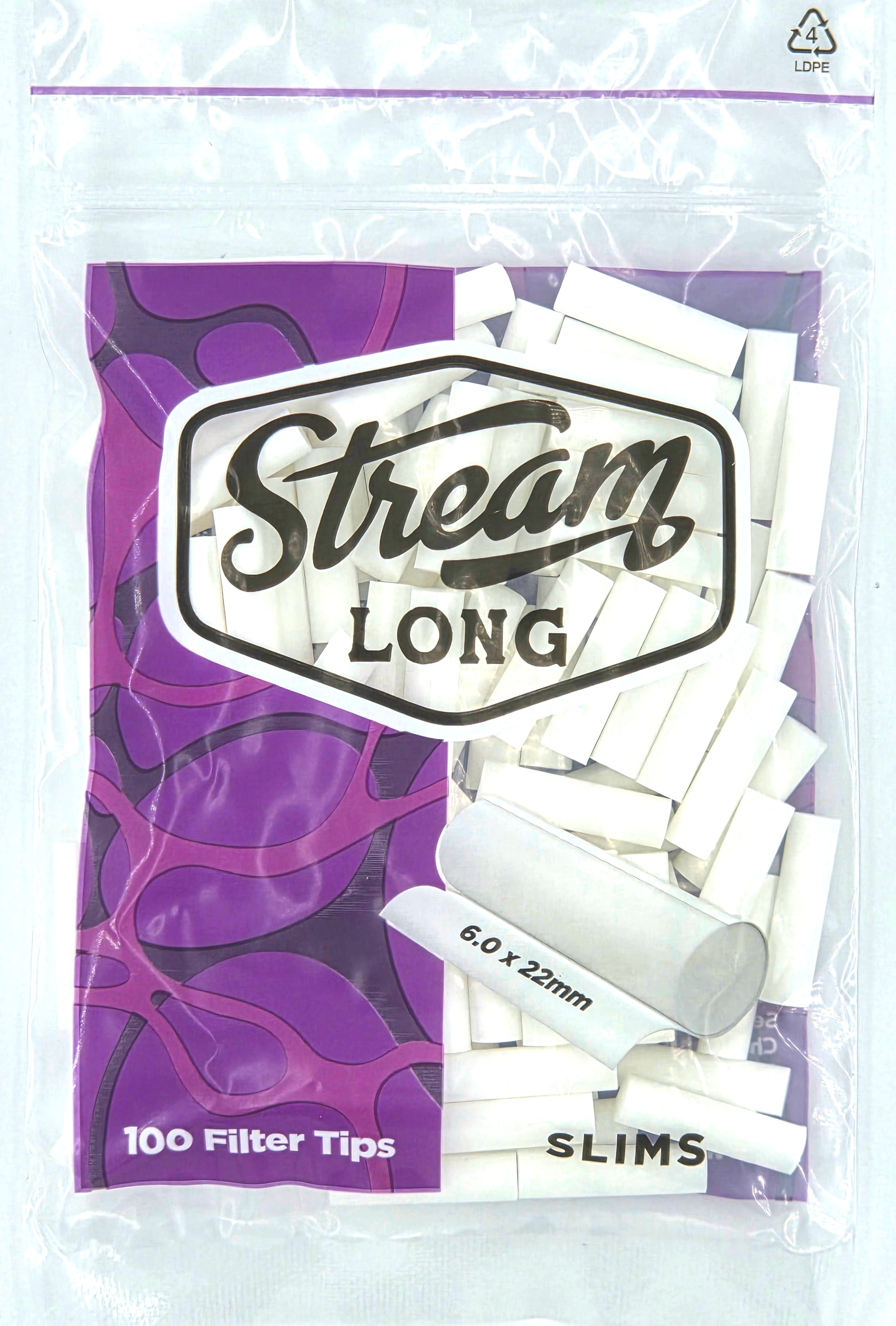 STREAM | Slims Long RYO Filters Display Carton - 10 Bags (Mono Type)