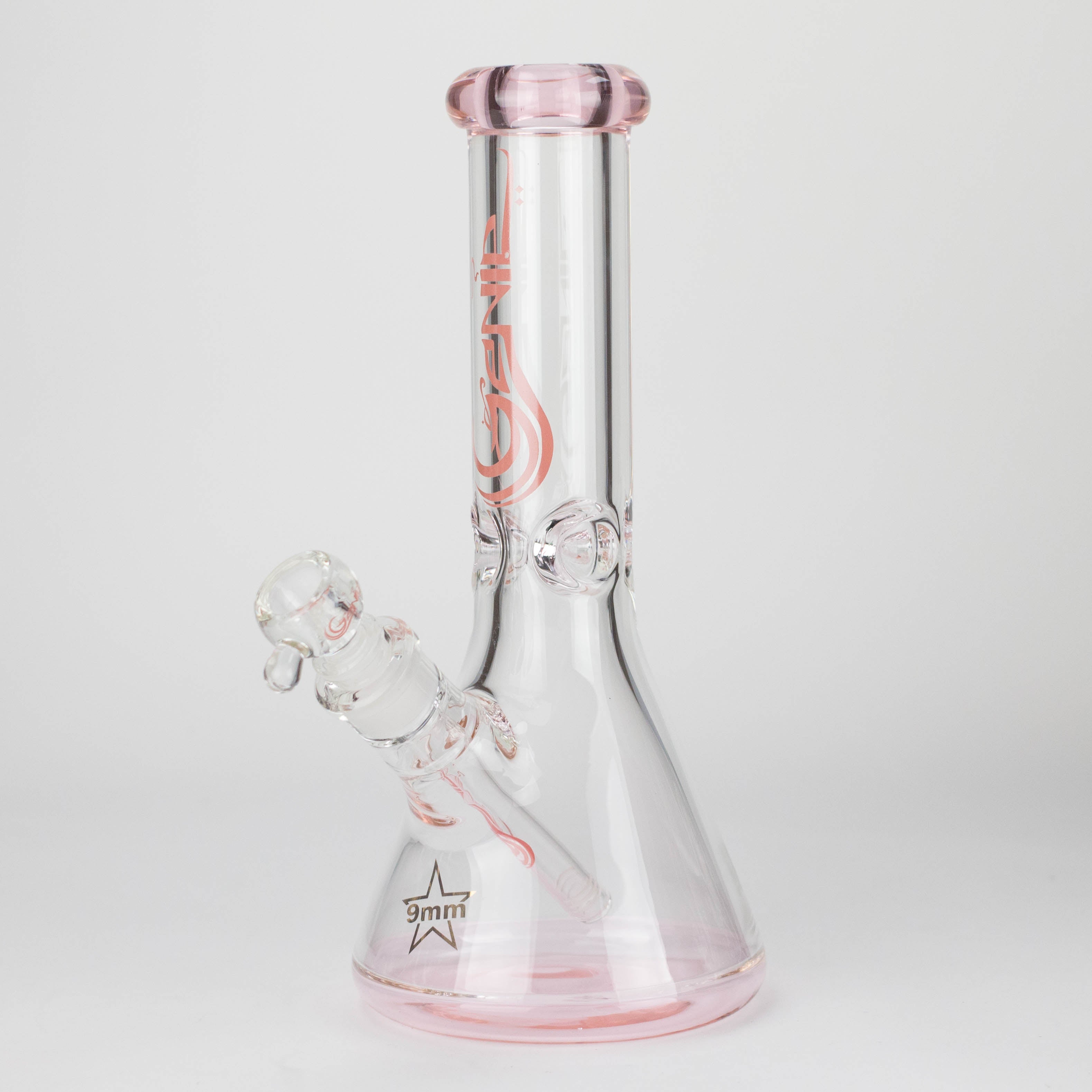 Genie | 12" Classic Beaker Bong – 9 mm Thick Clear Glass ( F7-001 )