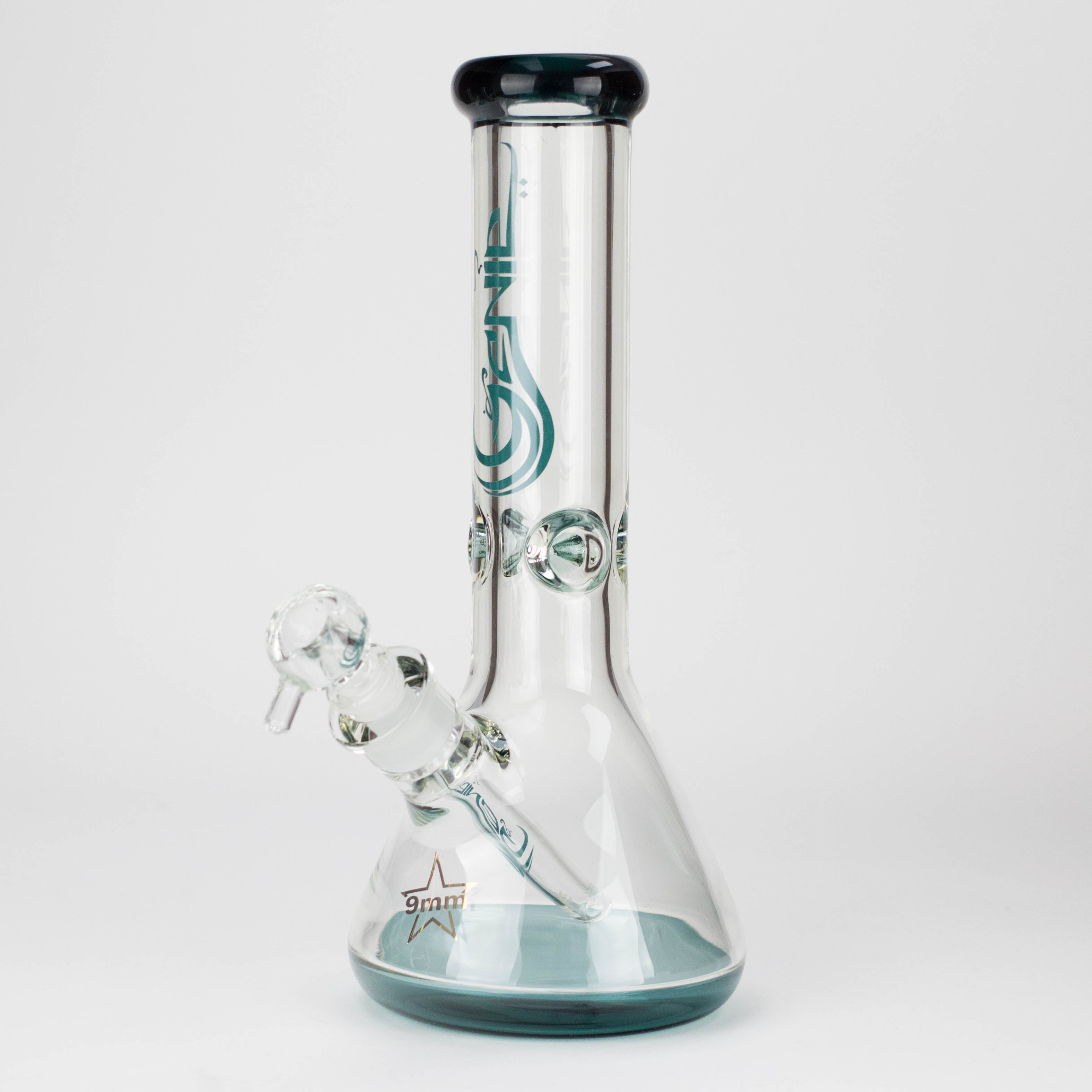 Genie | 12" Classic Beaker Bong – 9 mm Thick Clear Glass ( F7-001 )