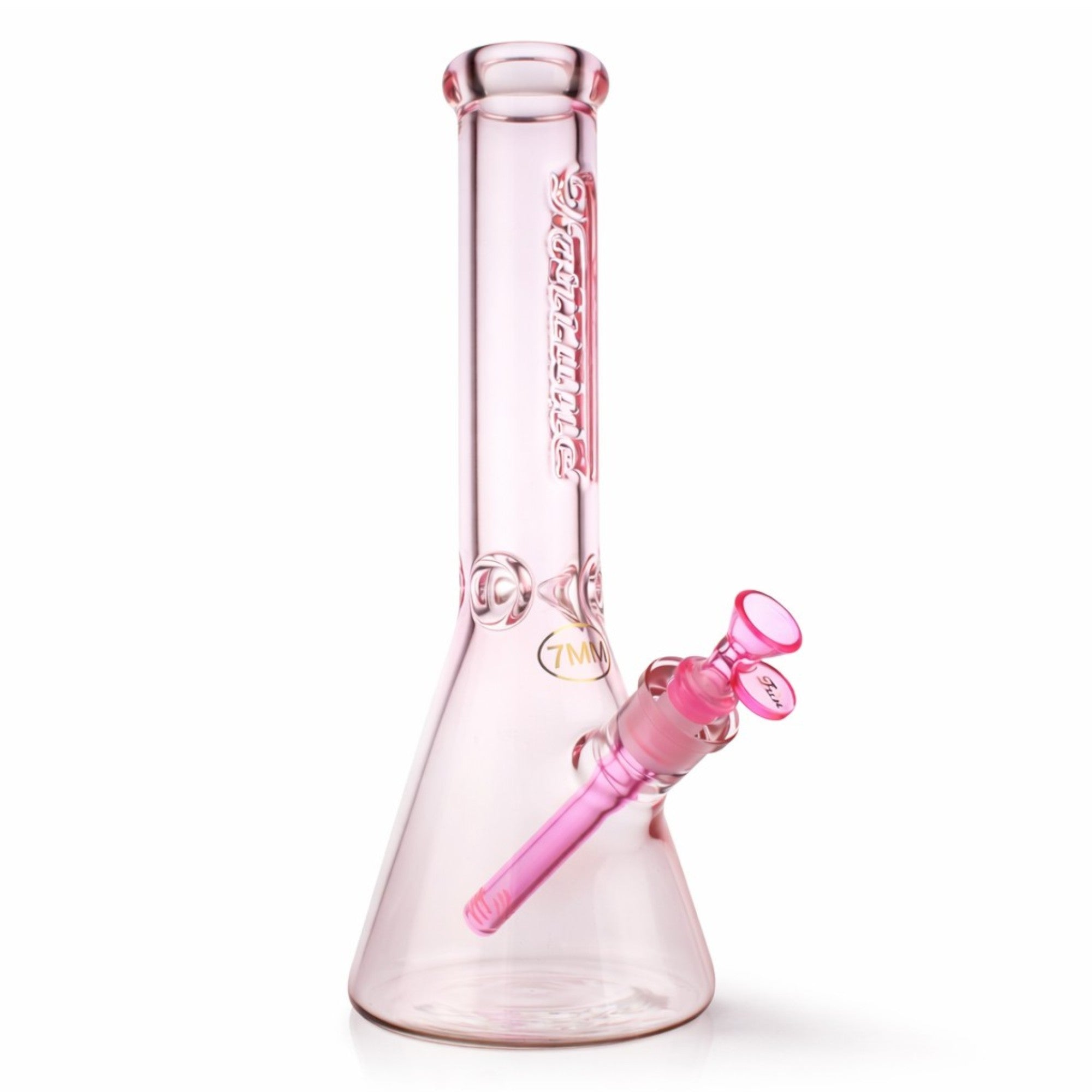 Fortune | 14" 7mm Engraved Color Beaker Bong