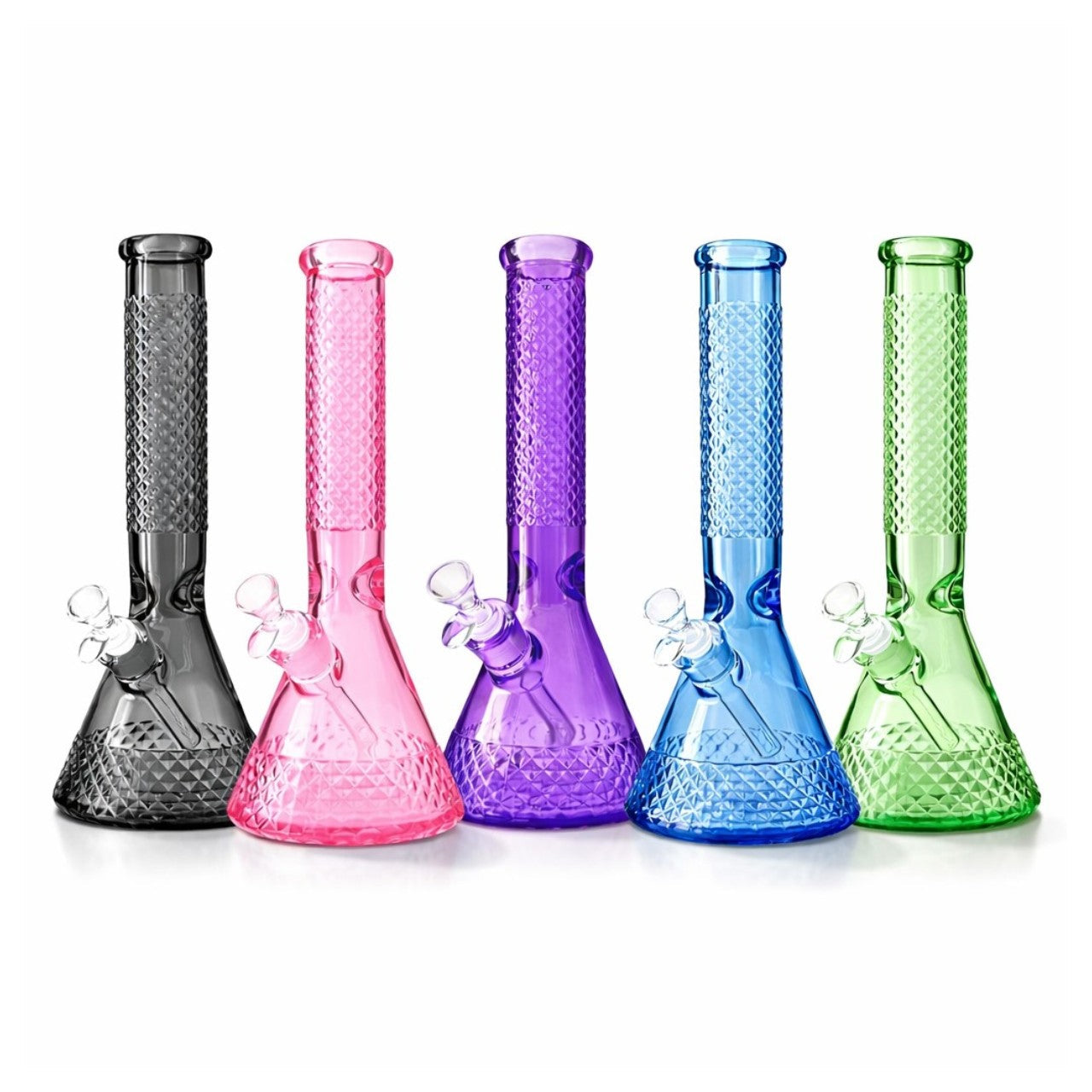 12.5” Diamond Beaker Bong – 7mm Thick Glass w/ Gift Box