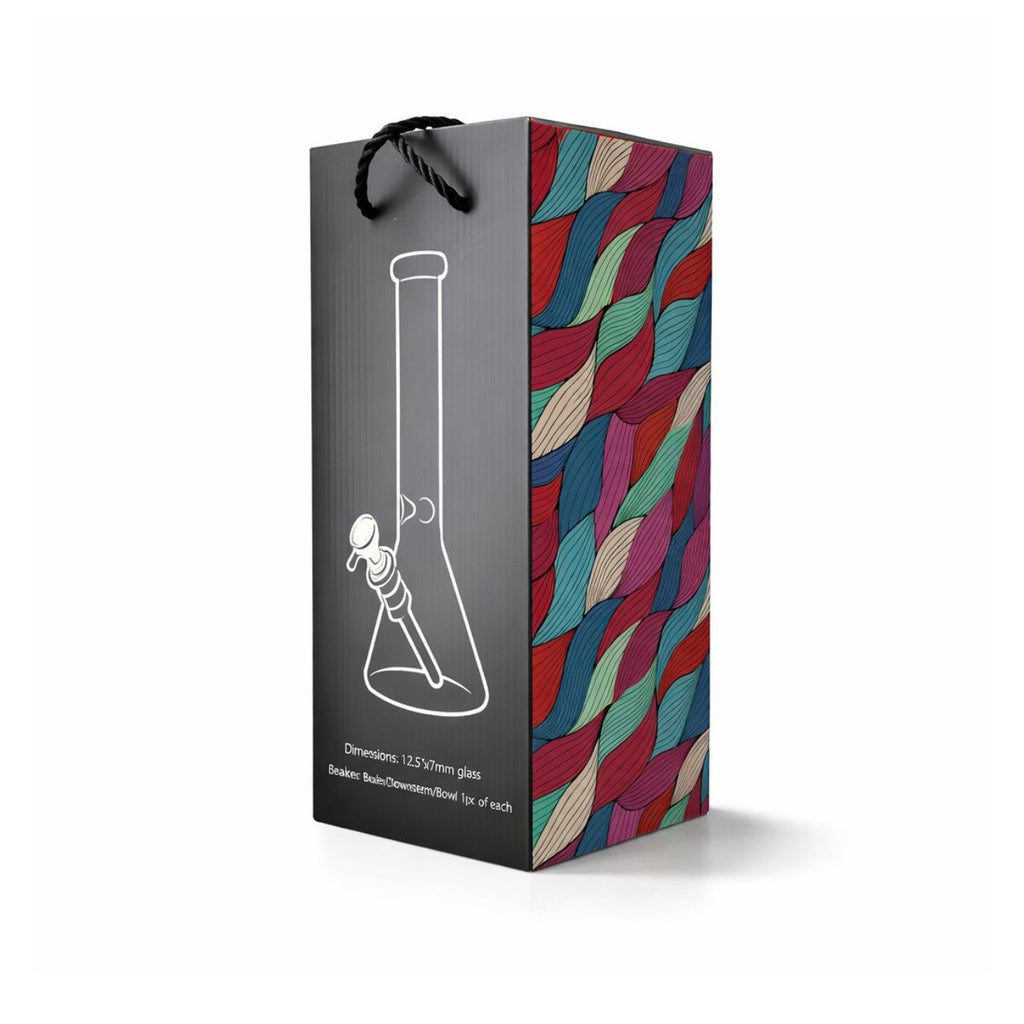 12.5” Diamond Beaker Bong – 7mm Thick Glass w/ Gift Box