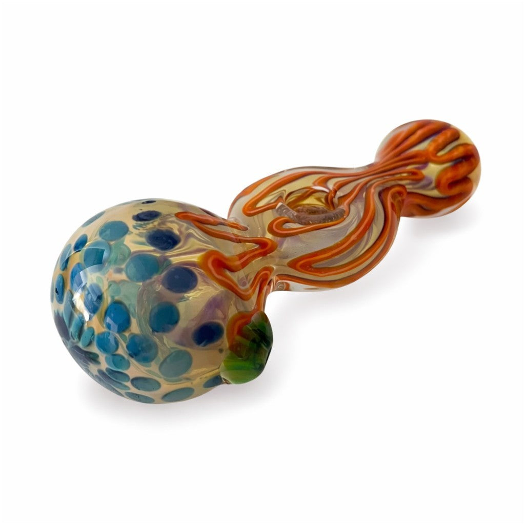 5” Artistic Double Glass Hand Pipe-Assorted Color
