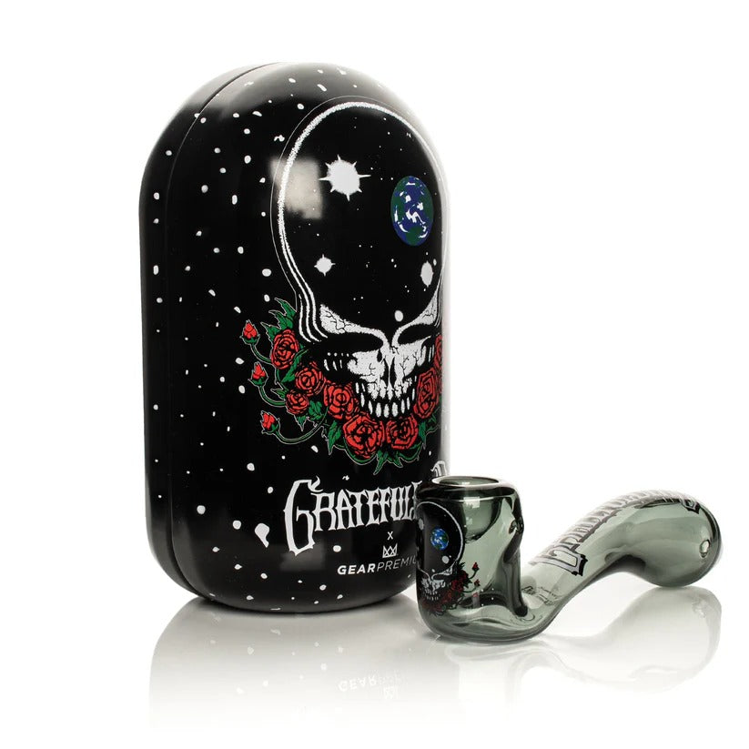 Grateful Dead x GEAR Premium® | 5.5" Space Your Face Sherlock Hand Pipe In Collectible Tin