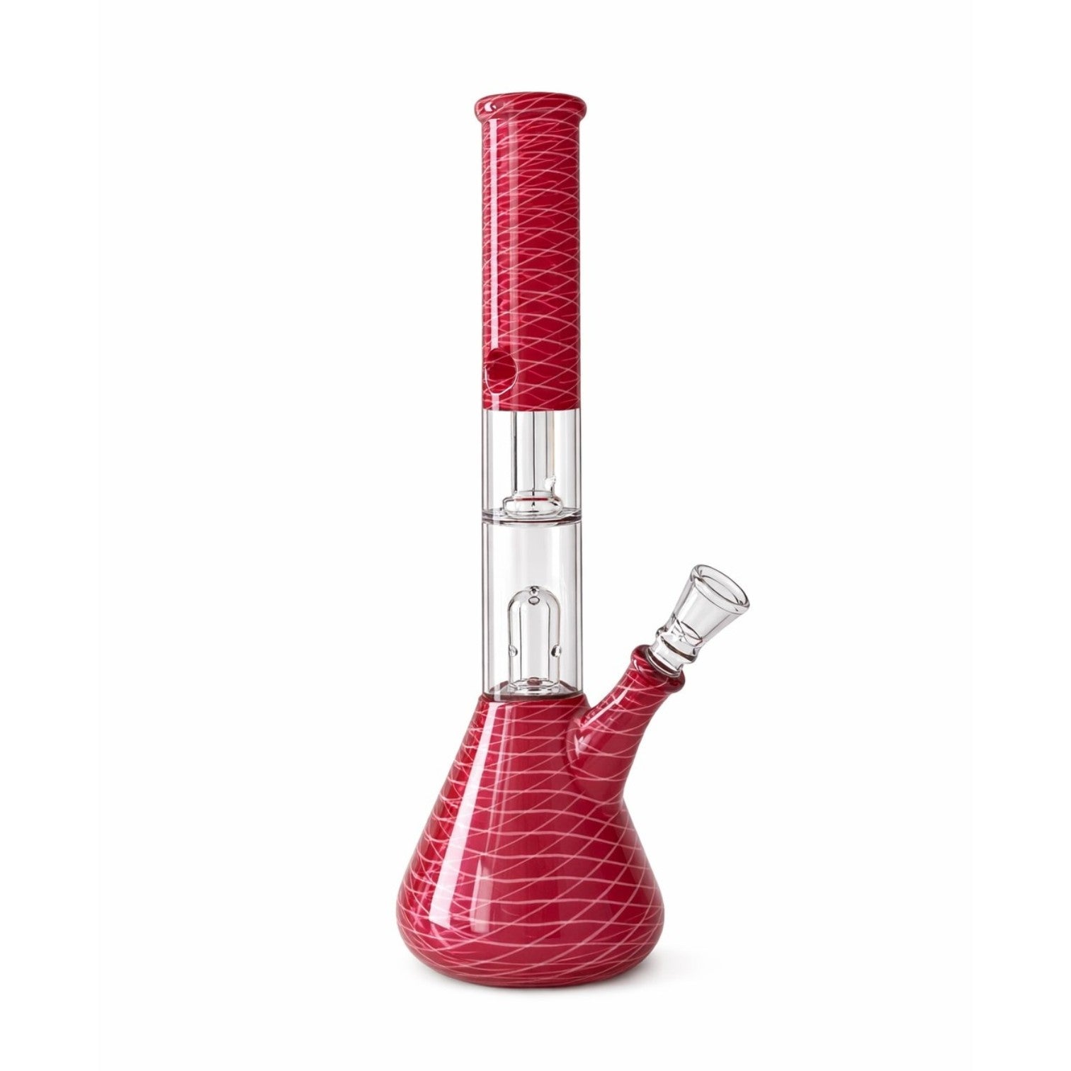 12” Dual Chamber Showerhead Perc Beaker Bong – Assorted Colors