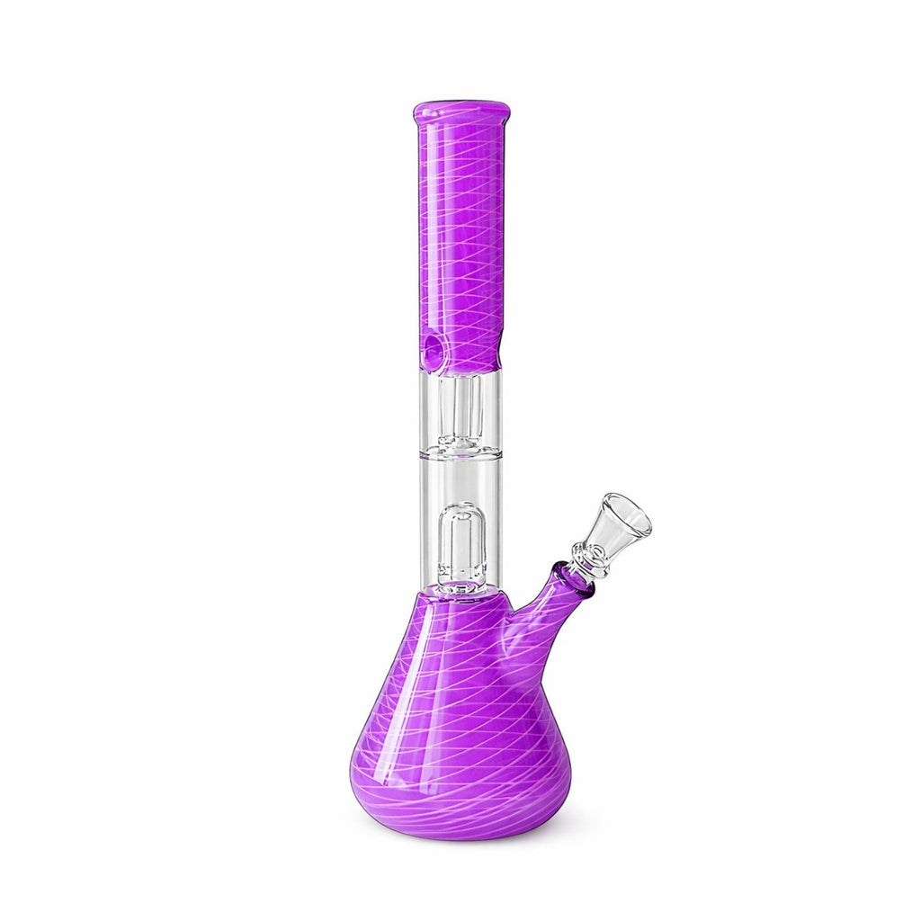 12” Dual Chamber Showerhead Perc Beaker Bong – Assorted Colors