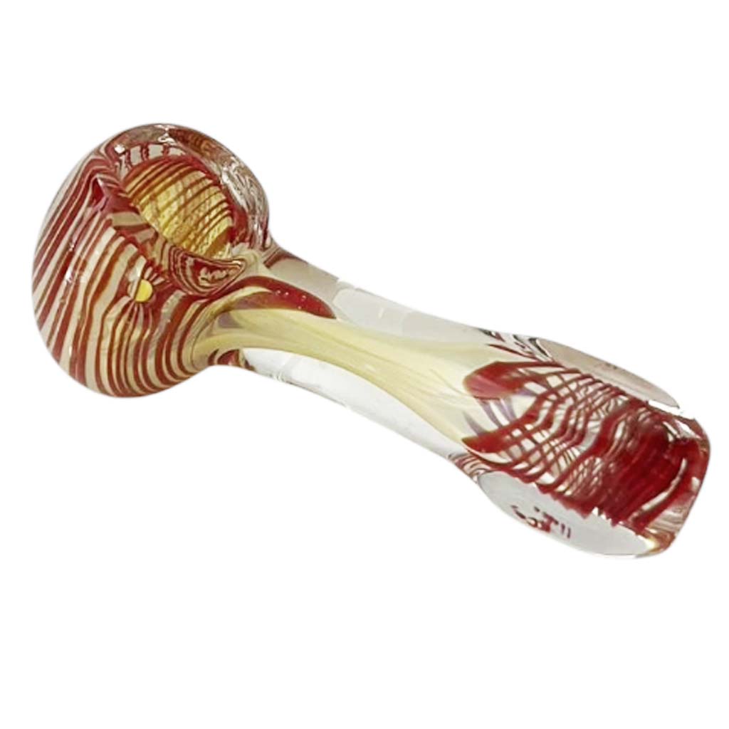 StripeWave 3" Glass Pipe-Assorted Design& Colours-2CT
