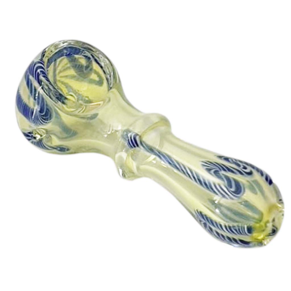 StripeWave 3" Glass Pipe-Assorted Design& Colours-2CT