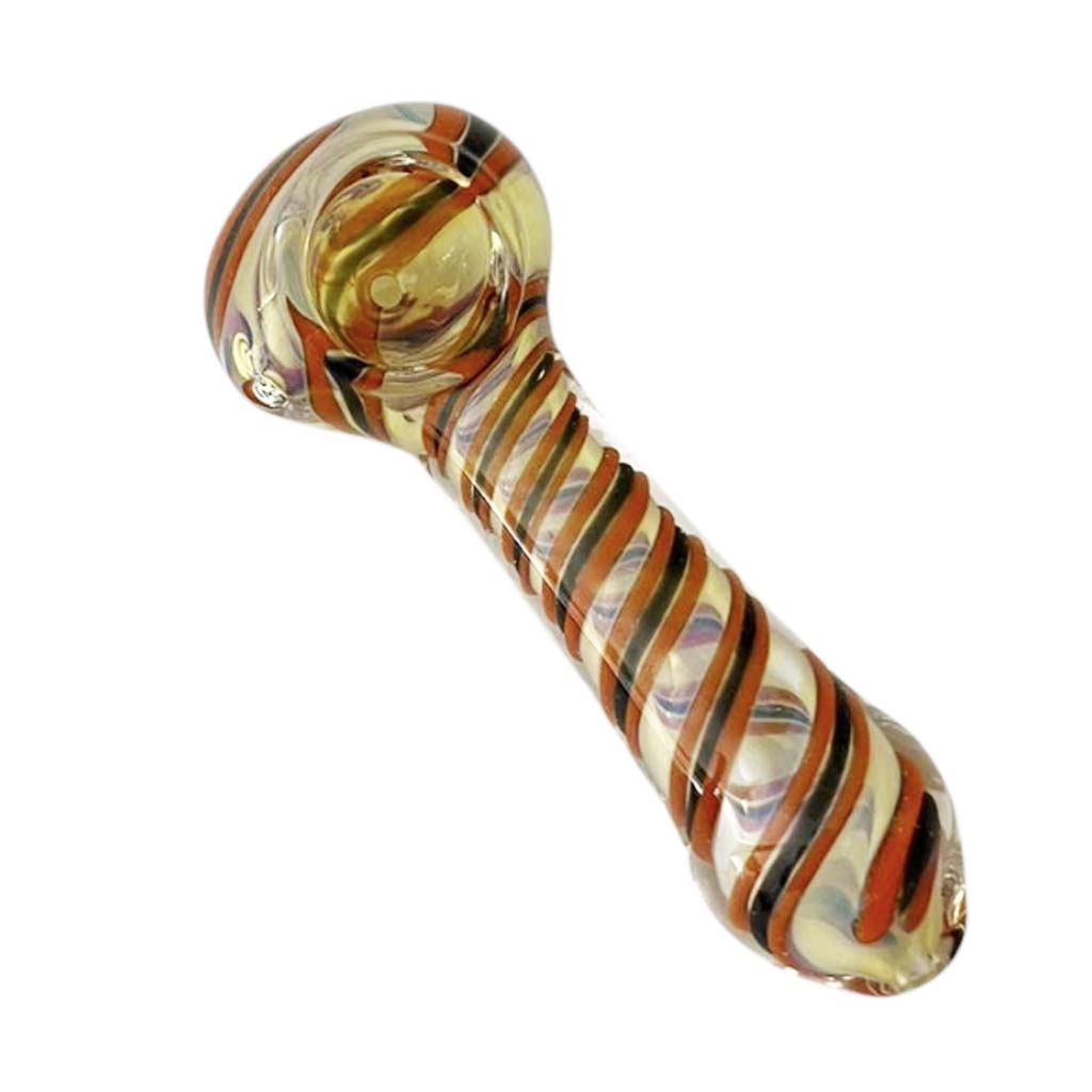 4-1/2" Fusion Spin Spoon Glass Pipe-2CT Assorted