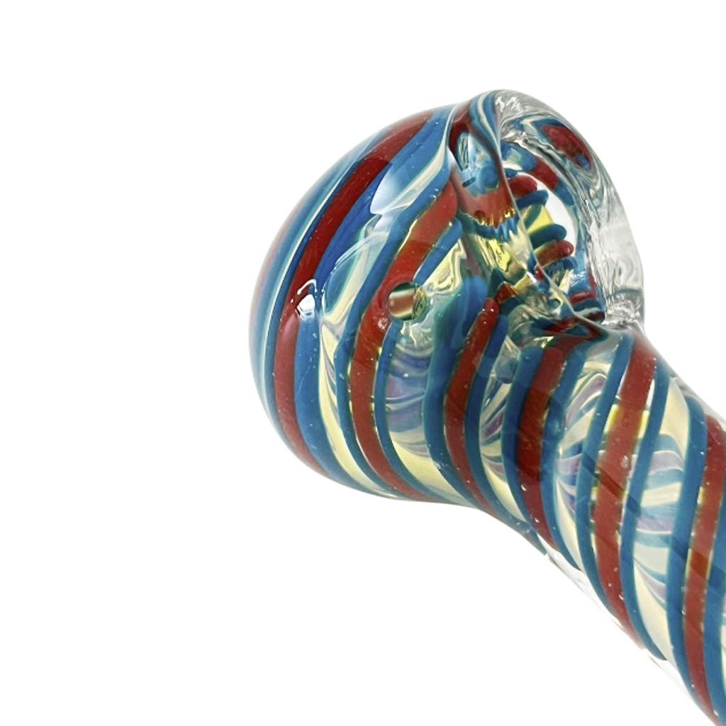 4-1/2" Fusion Spin Spoon Glass Pipe-2CT Assorted