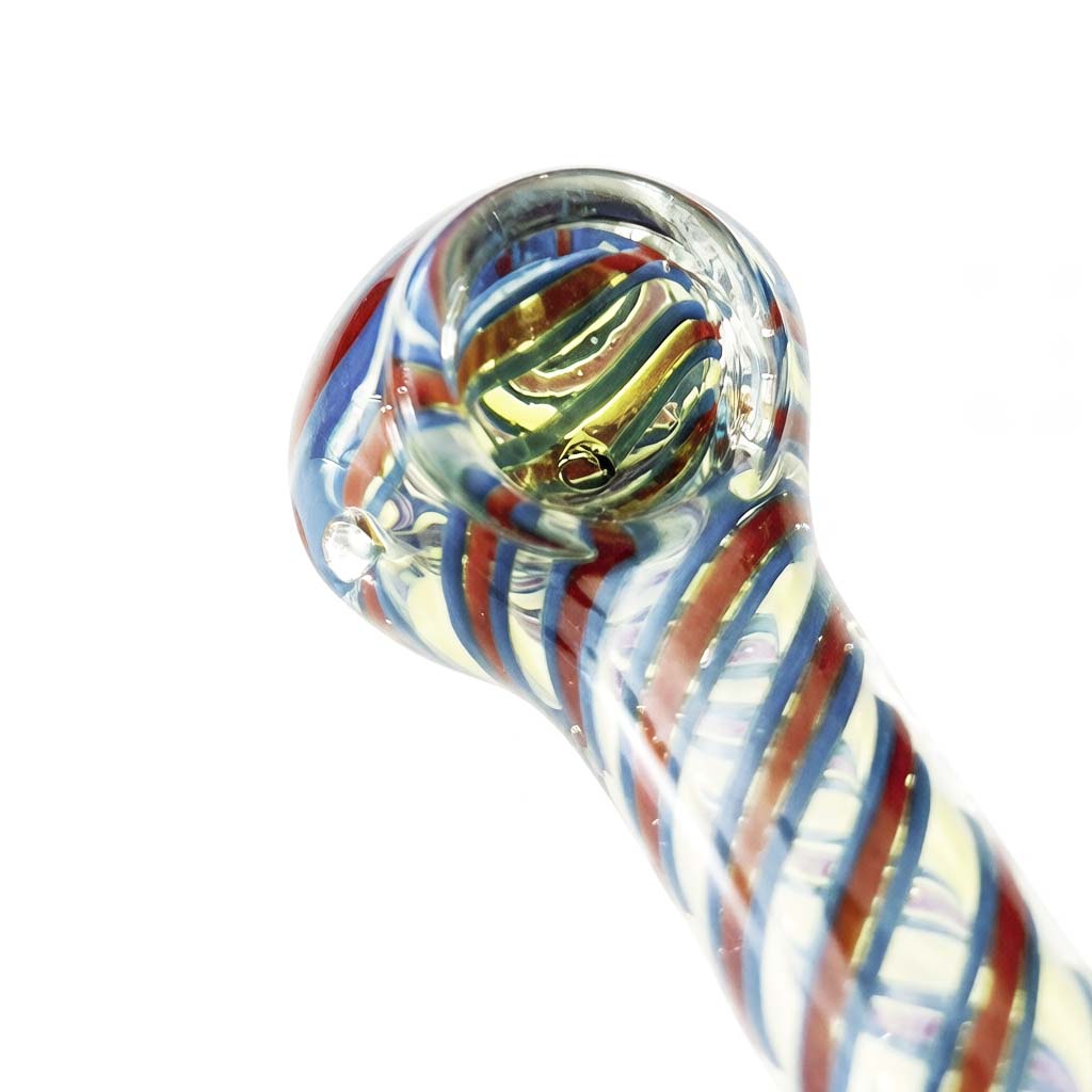 4-1/2" Fusion Spin Spoon Glass Pipe-2CT Assorted