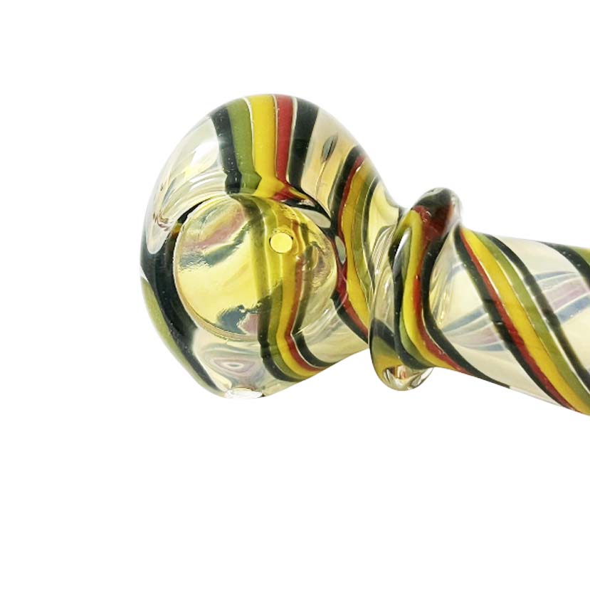 4-1/2" Candy Glass Wand Design Pipe -2ct