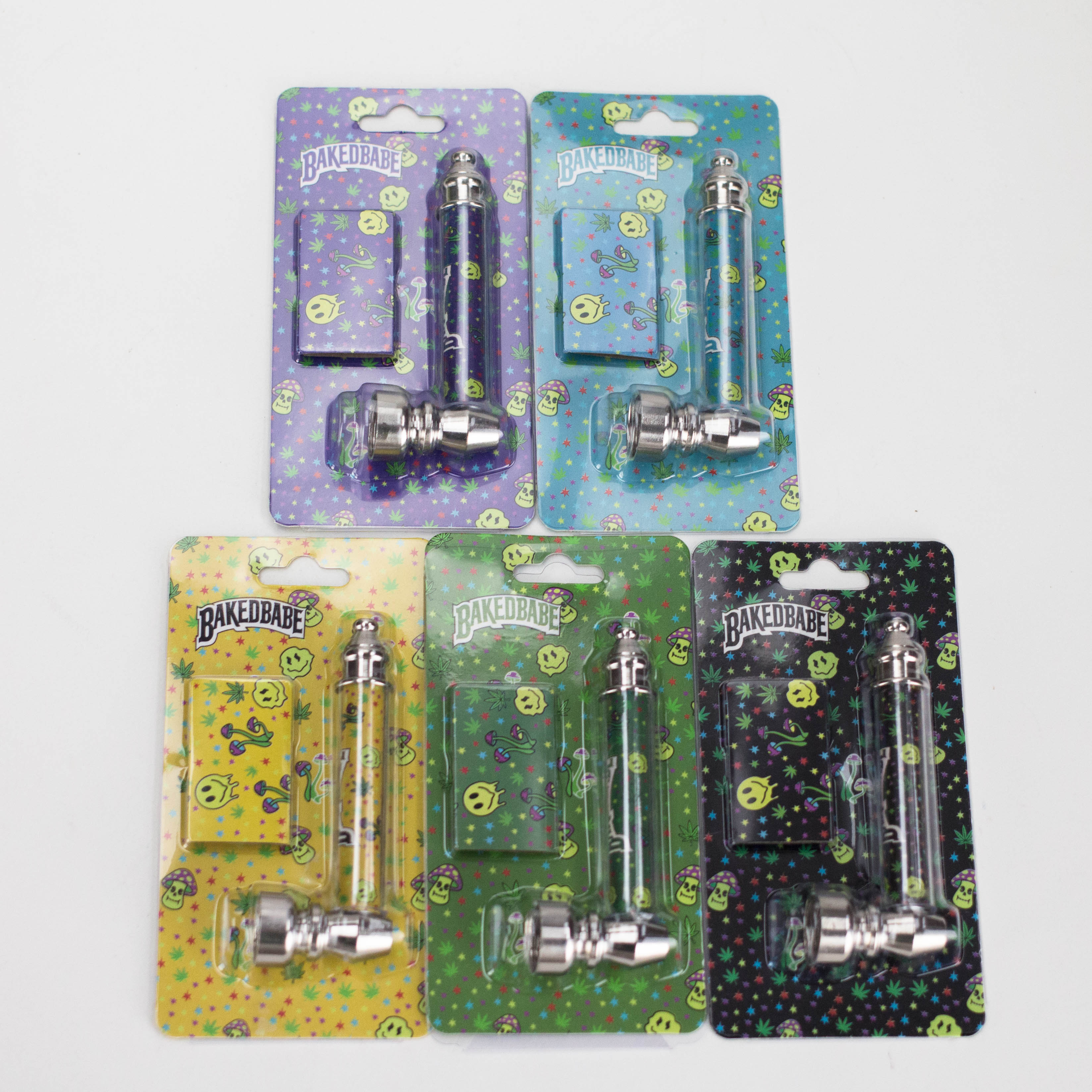 Metal Pipe with Silver Screen – Blister Pack Display / 24 Pack