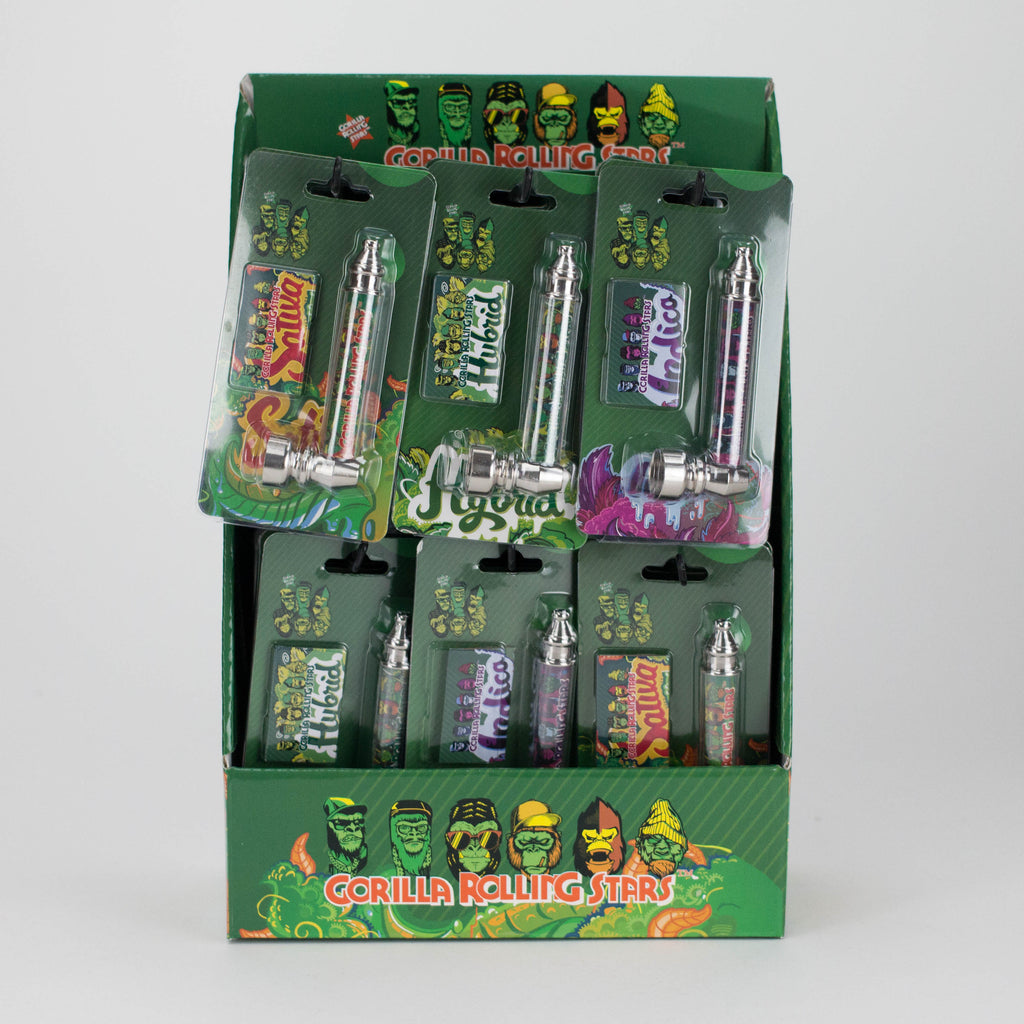 Metal Pipe with Silver Screen – Blister Pack Display / 24 Pack