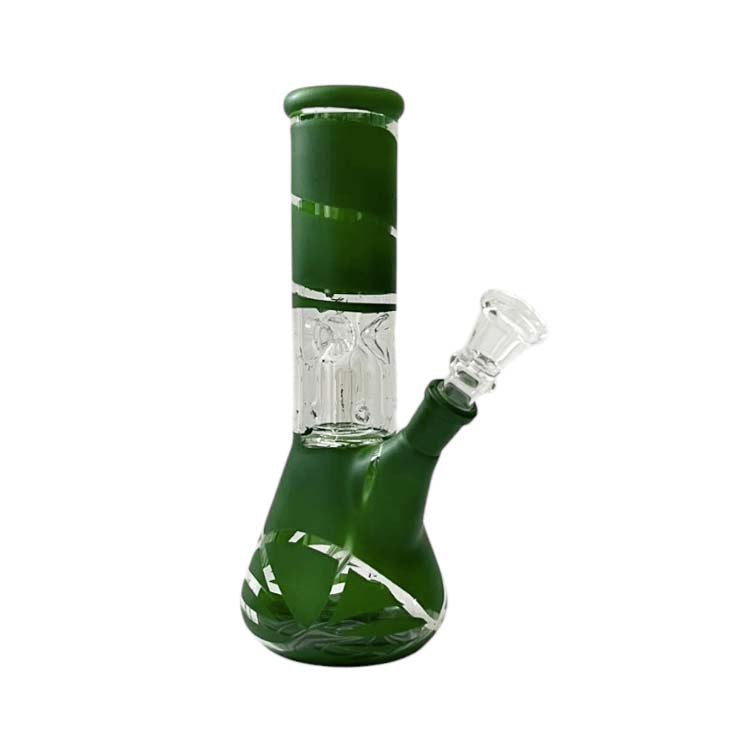 8” Color Spiral Beaker Bong – Built-In Perc