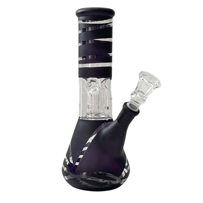 8” Color Spiral Beaker Bong – Built-In Perc