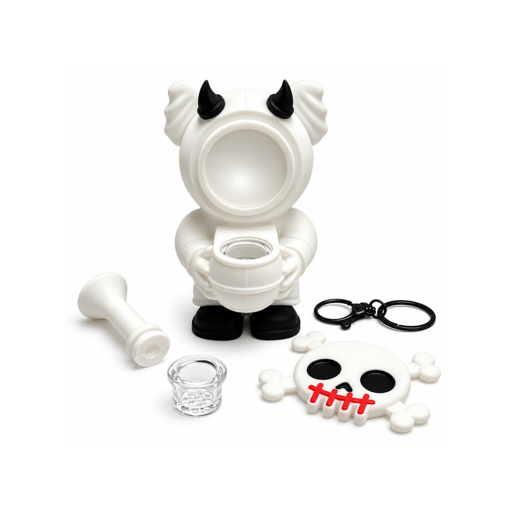 6" Devil Skull Silicone Water Pipe