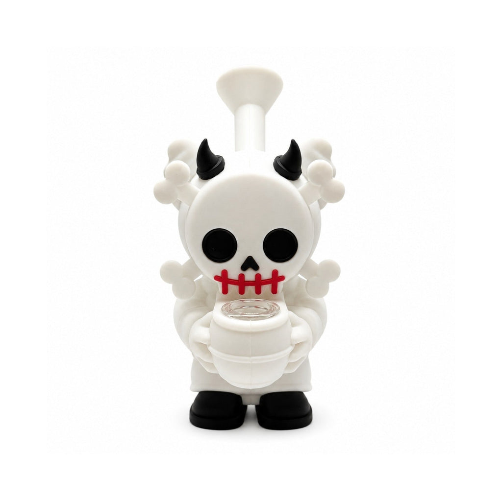 6" Devil Skull Silicone Water Pipe