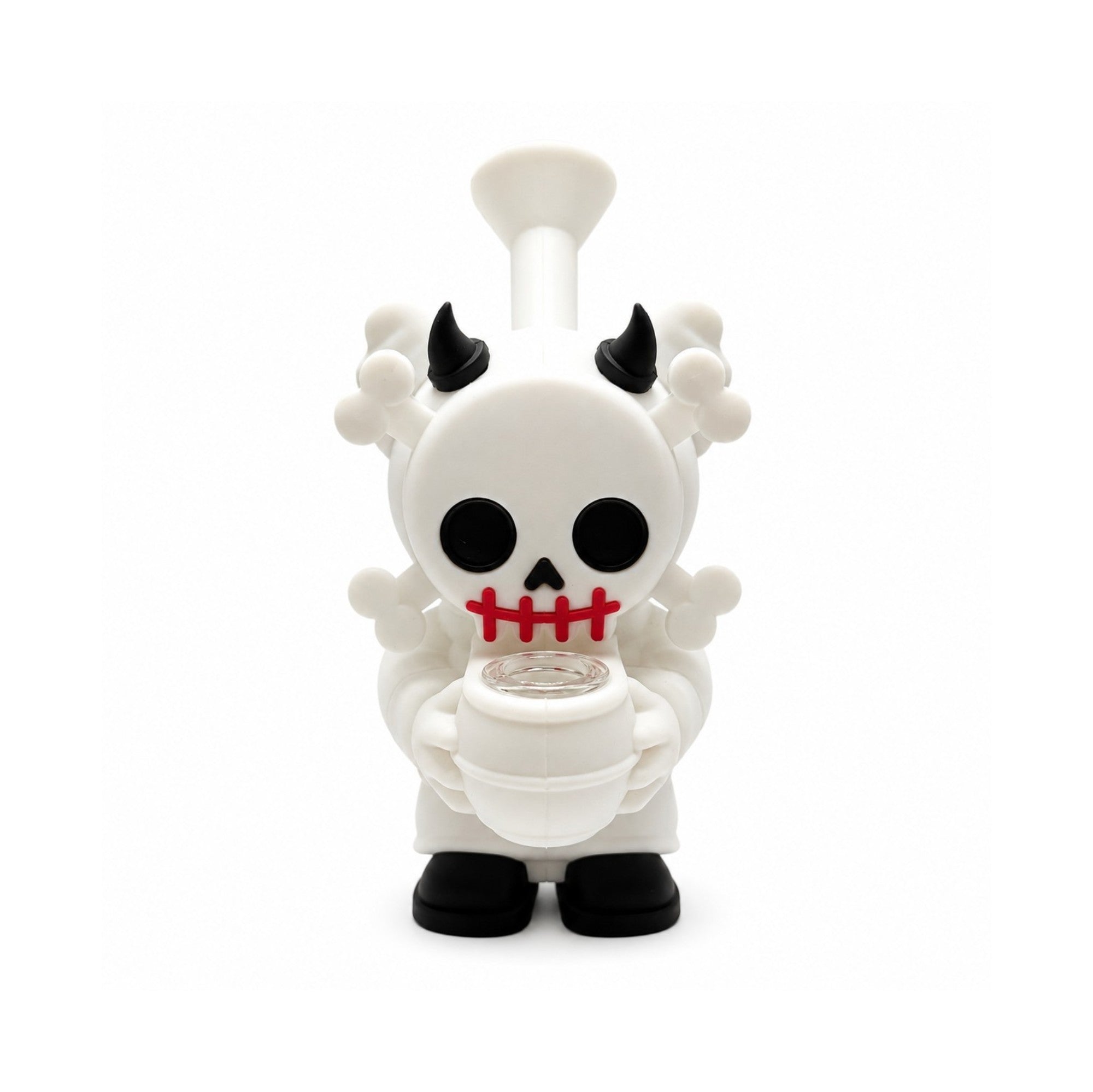6" Devil Skull Silicone Water Pipe