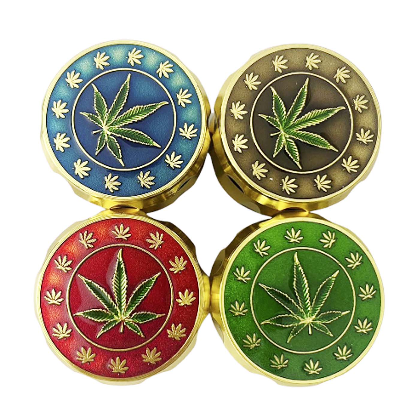 Royal Leaf 42*32mm  4 Parts  Zinc Grinder-12 Pcs/Display