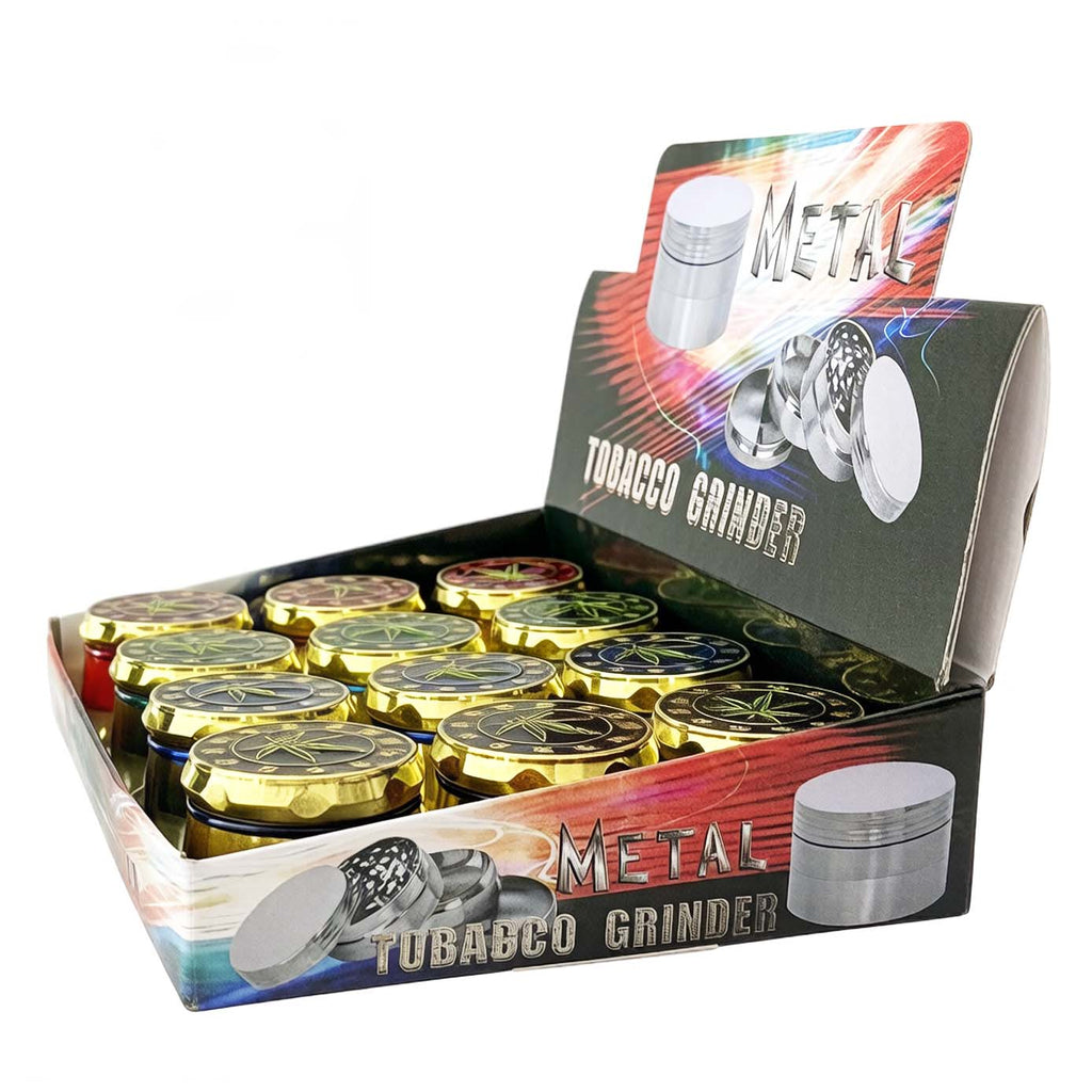 Royal Leaf 42*32mm  4 Parts  Zinc Grinder-12 Pcs/Display