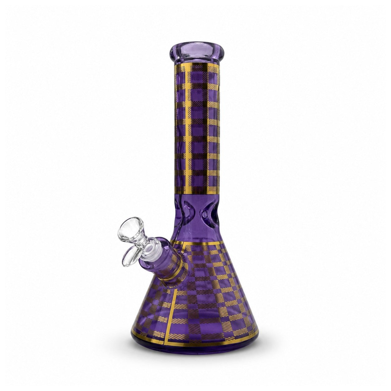 12.5" Plaid Beaker Bong with Gift Box