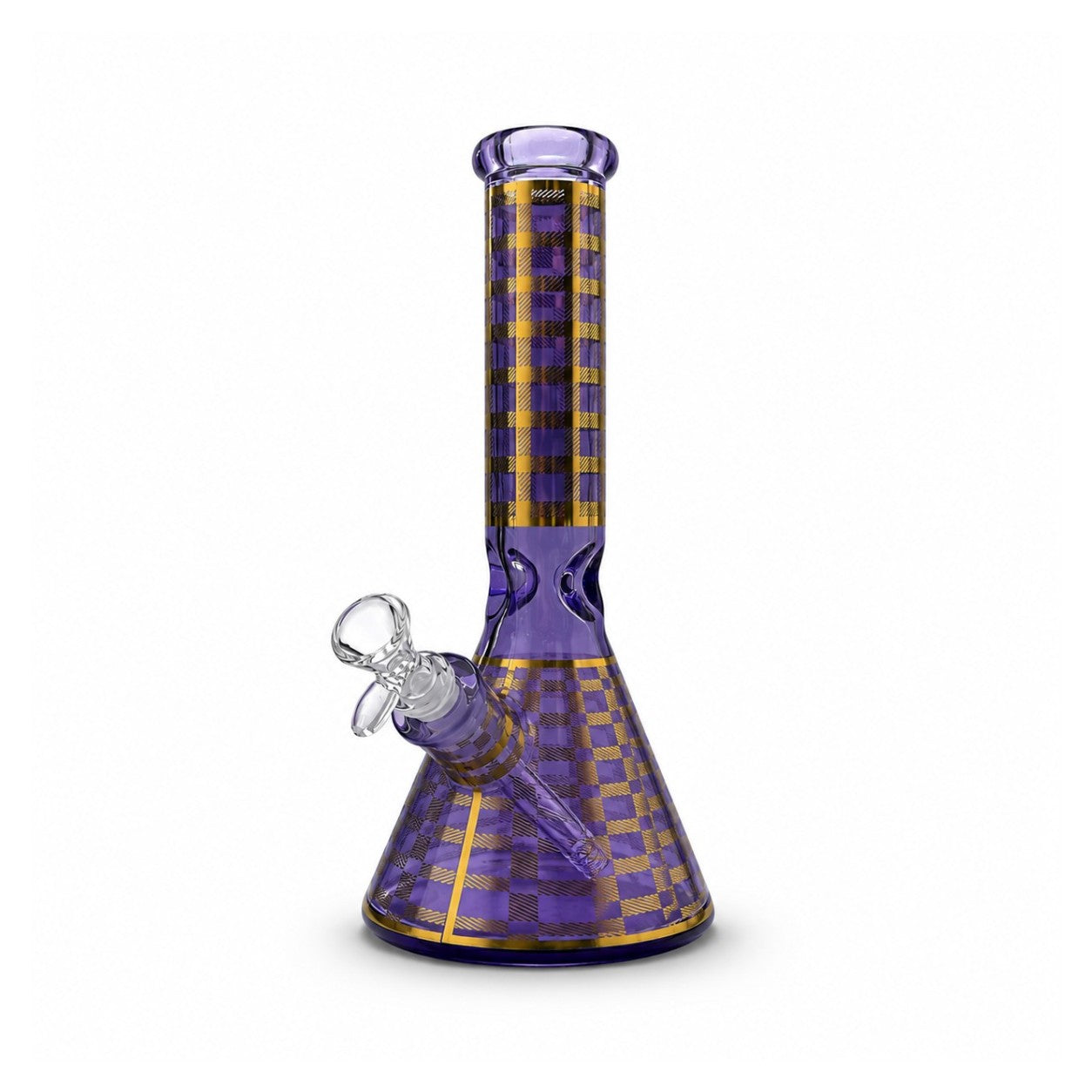 12.5" Plaid Beaker Bong with Gift Box