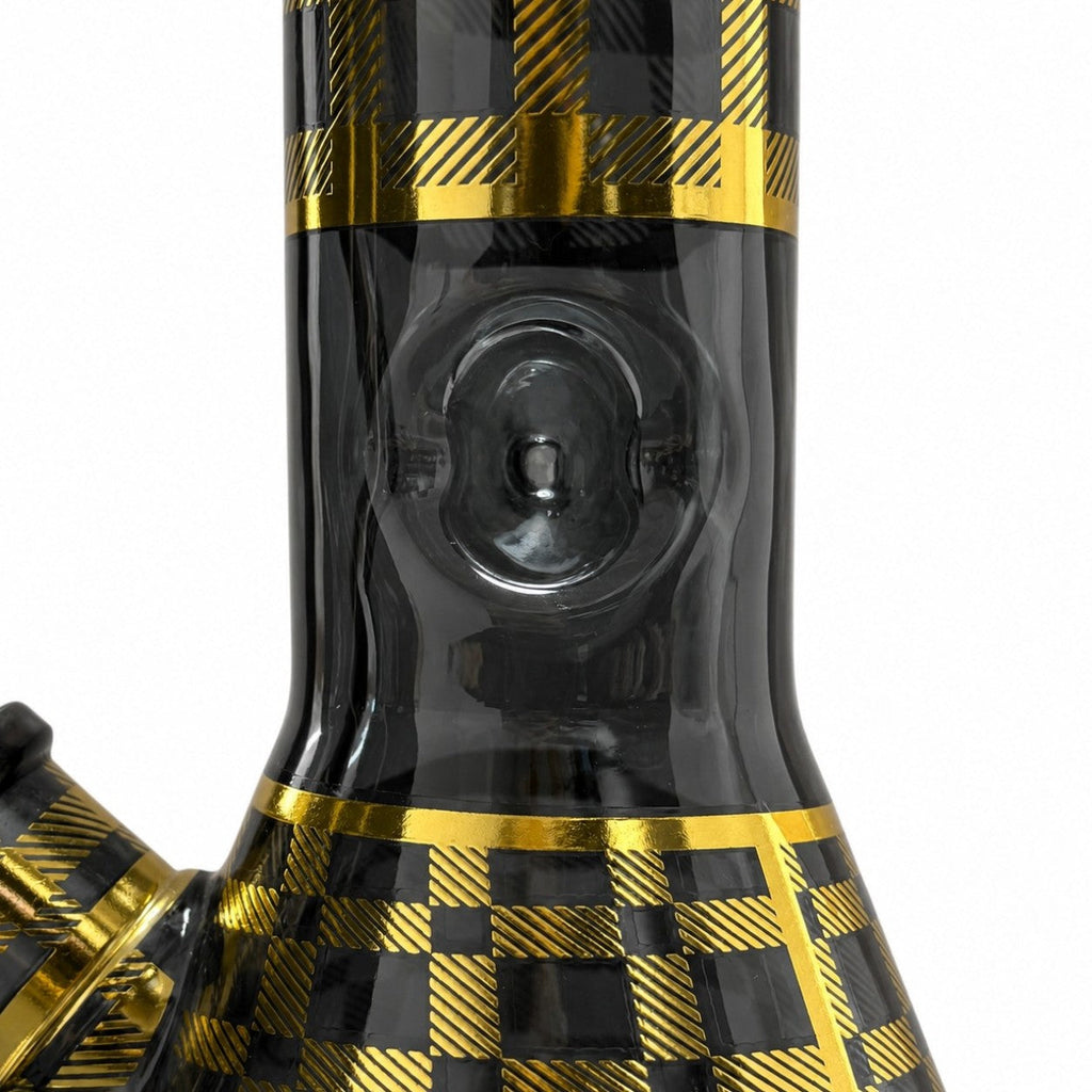 12.5" Plaid Beaker Bong with Gift Box