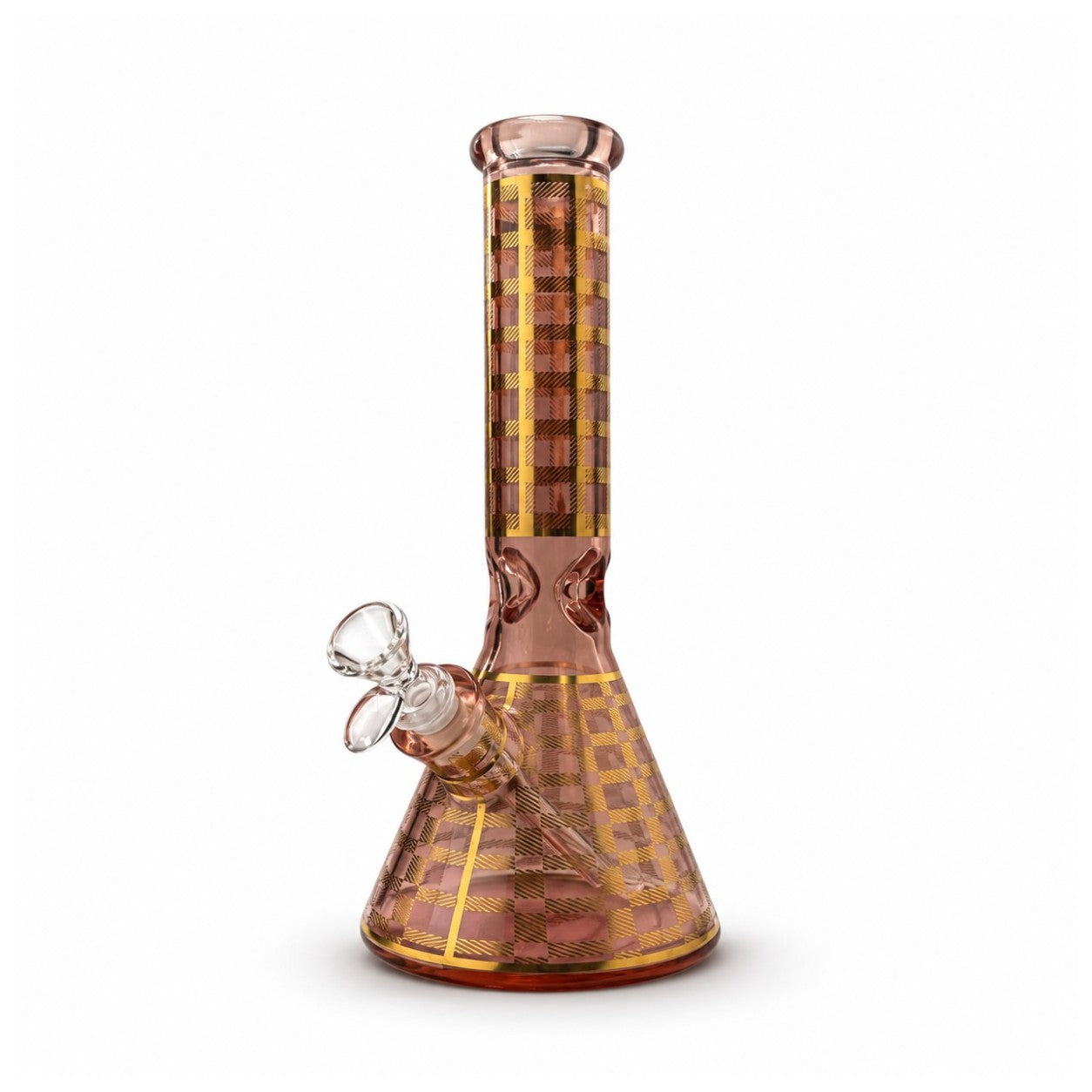 12.5" Plaid Beaker Bong with Gift Box