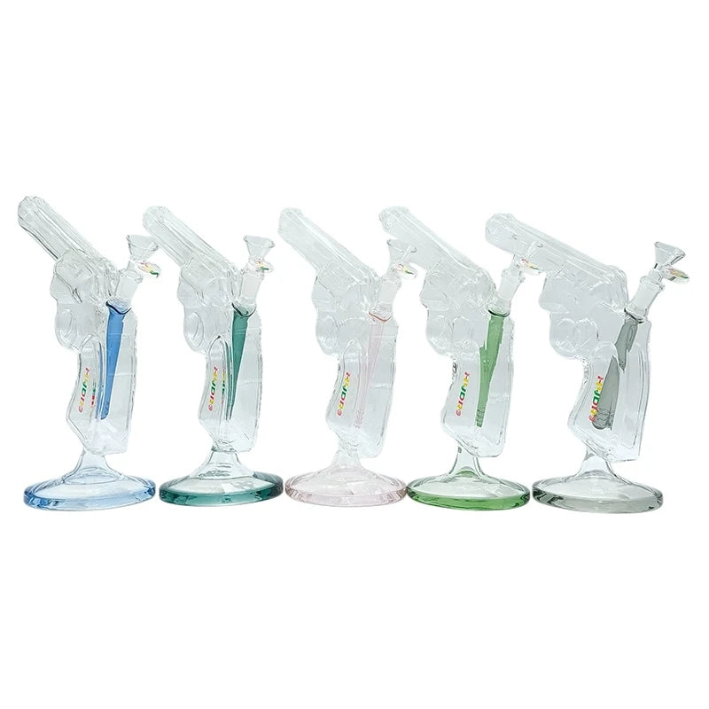 9" Revolver-Shaped Glass Water Pipe (MST153)