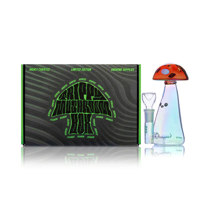 Hemper | 5.75" Trippy Shroom Glass Bong – Iridescent Finish [PP4867]
