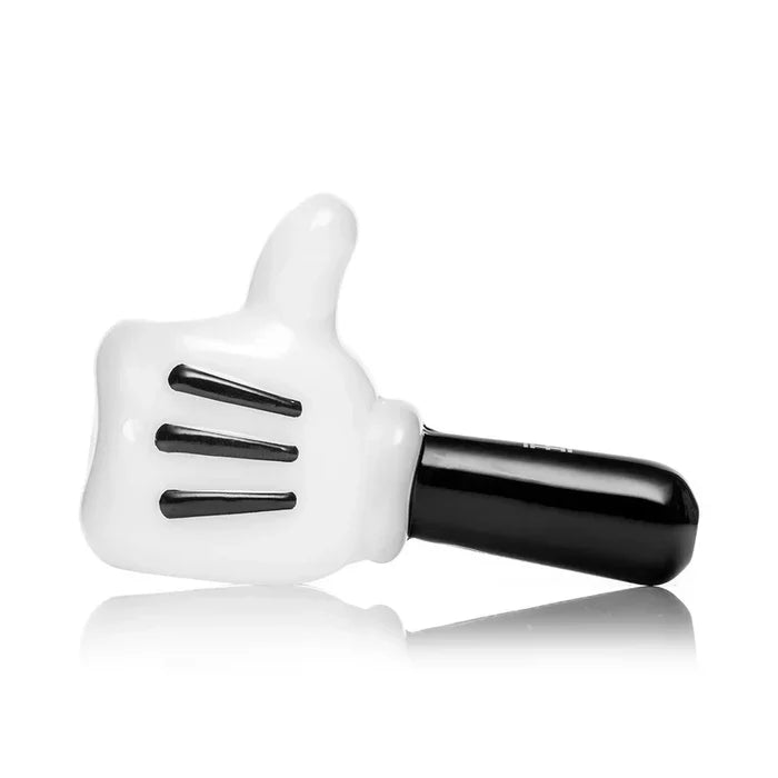 Hemper | 4" High Jinx Glass Hand Pipe – Cartoon Thumbs Up Design [PP5912]