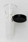 Glass bowl with round handle