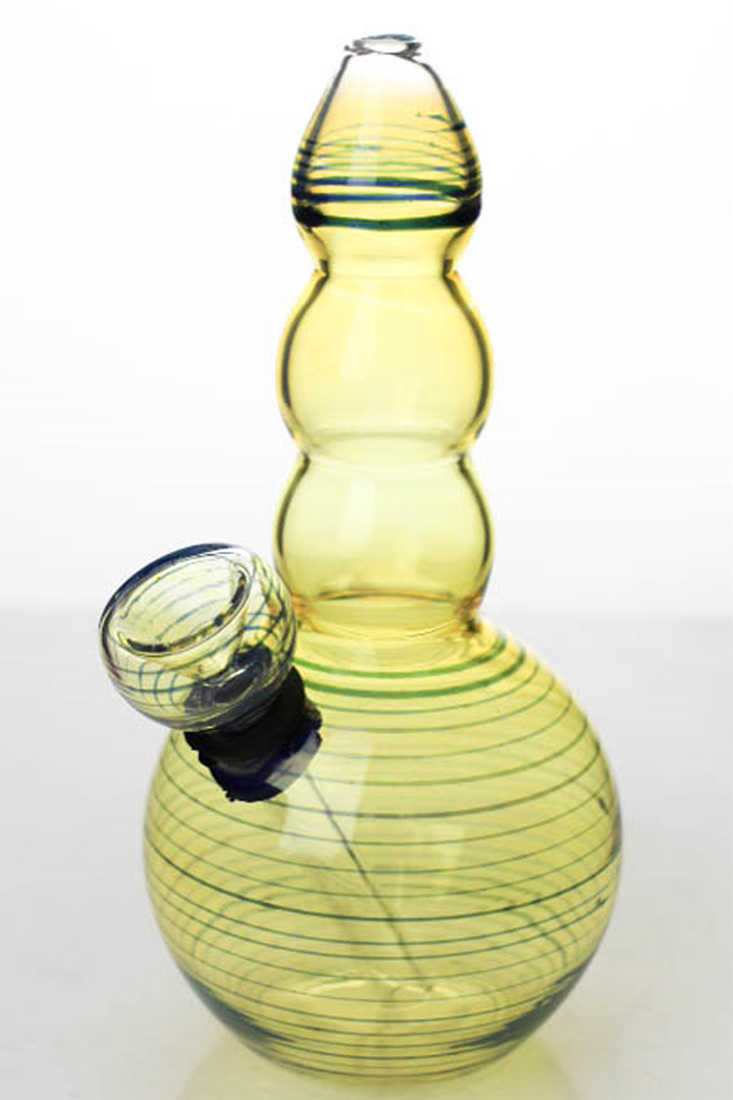 6 inches changing color glass water bong