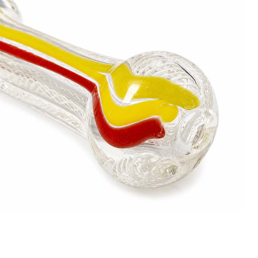 4.5" Color Line Glass Spoon Pipe