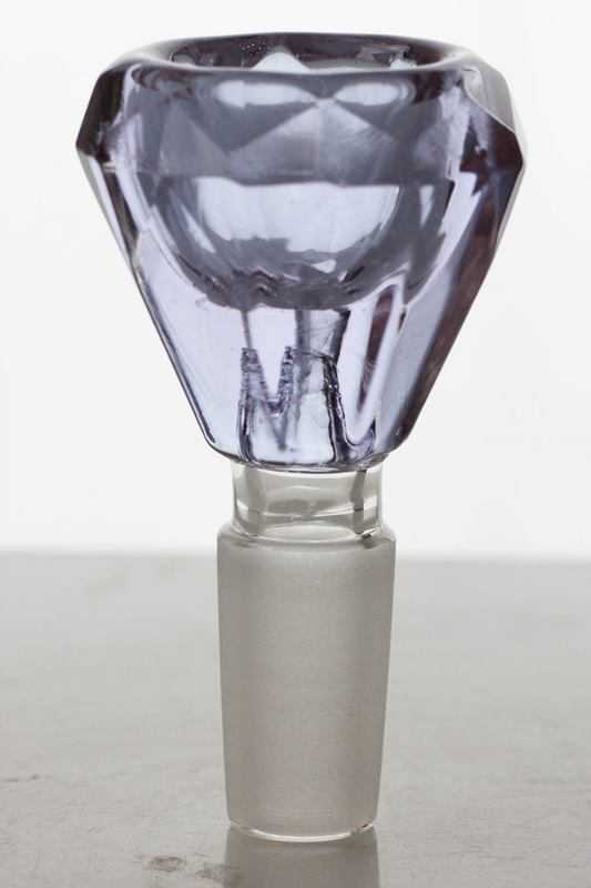 Diamond cutting shape glass bowl