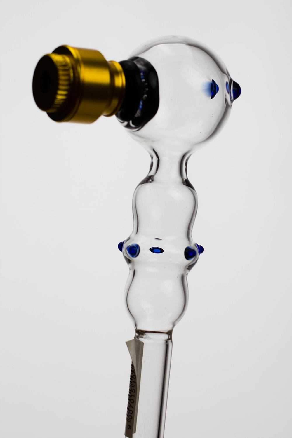5.5" Glass tube pipe with metal screen