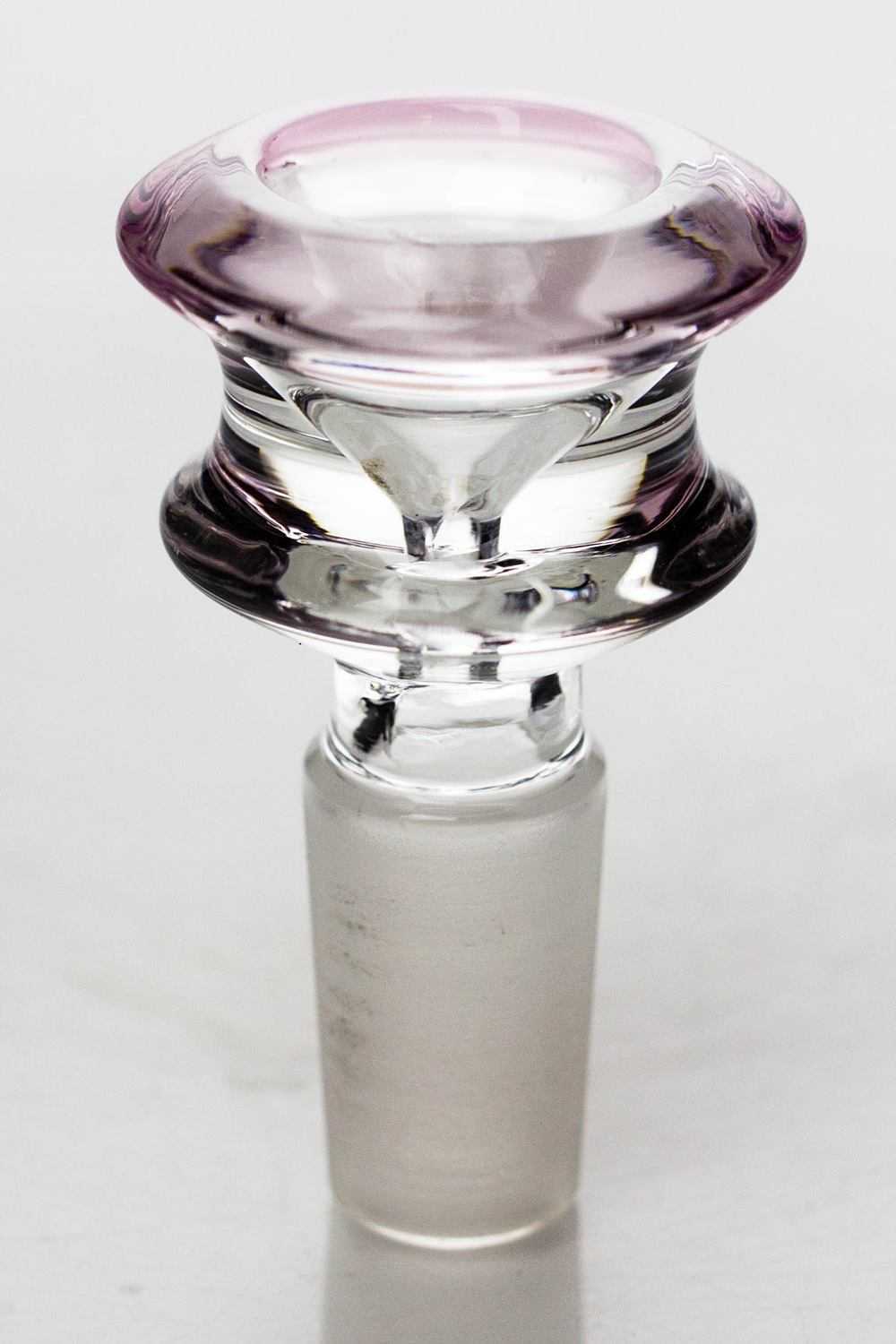 Color accented glass bowl