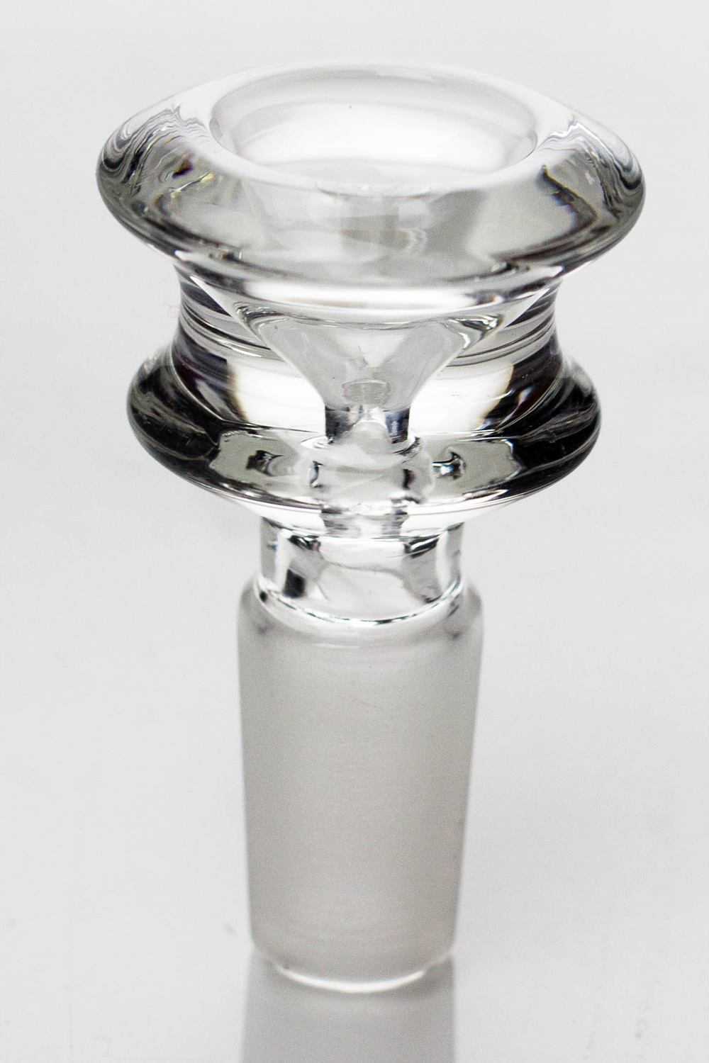 Color accented glass bowl