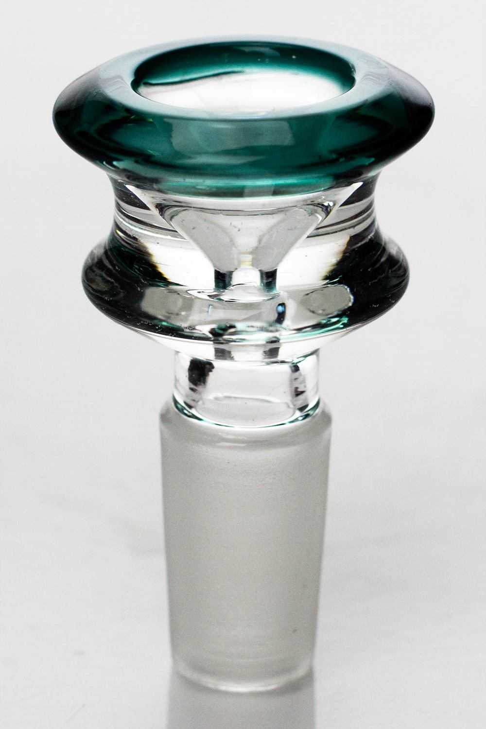 Color accented glass bowl
