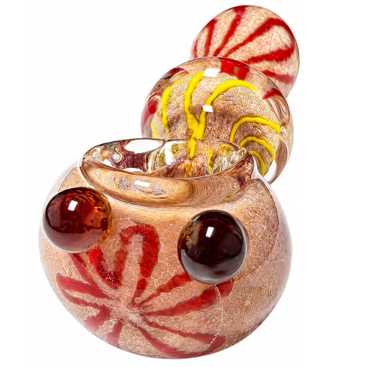 4.25" Textured Fumed Glass Hand Pipe