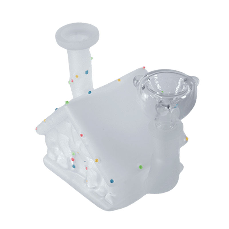 Little White House with Colorful Luminous Dots Water Bong [SMKZ159]